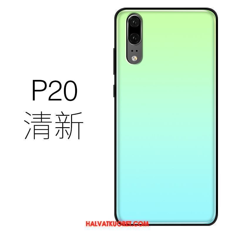 Huawei P20 Kuoret Violetti Vaalean, Huawei P20 Kuori Ohut Vihreä