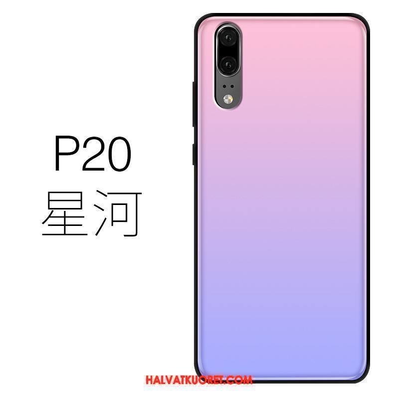 Huawei P20 Kuoret Violetti Vaalean, Huawei P20 Kuori Ohut Vihreä