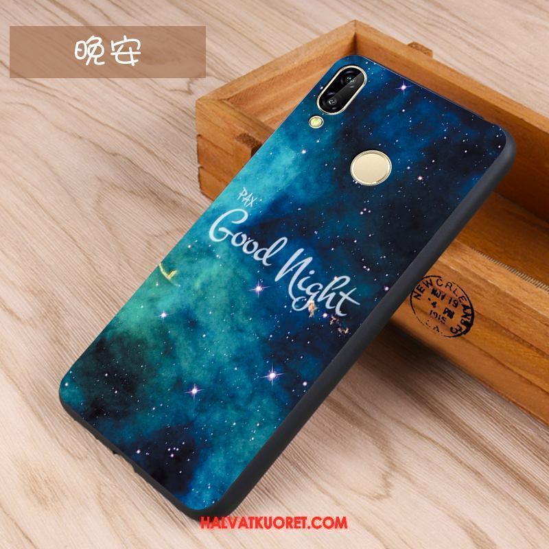 Huawei P20 Lite Kuoret Musta Puhelimen Pesty Suede, Huawei P20 Lite Kuori All Inclusive Murtumaton