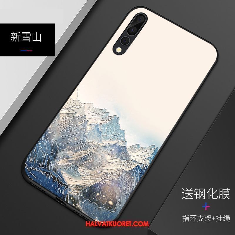 Huawei P20 Pro Kuoret Kohokuviointi Vaalean Puhelimen, Huawei P20 Pro Kuori Suojaus Pesty Suede