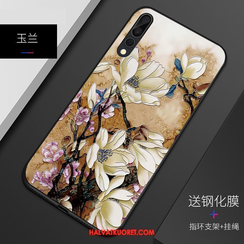 Huawei P20 Pro Kuoret Kohokuviointi Vaalean Puhelimen, Huawei P20 Pro Kuori Suojaus Pesty Suede