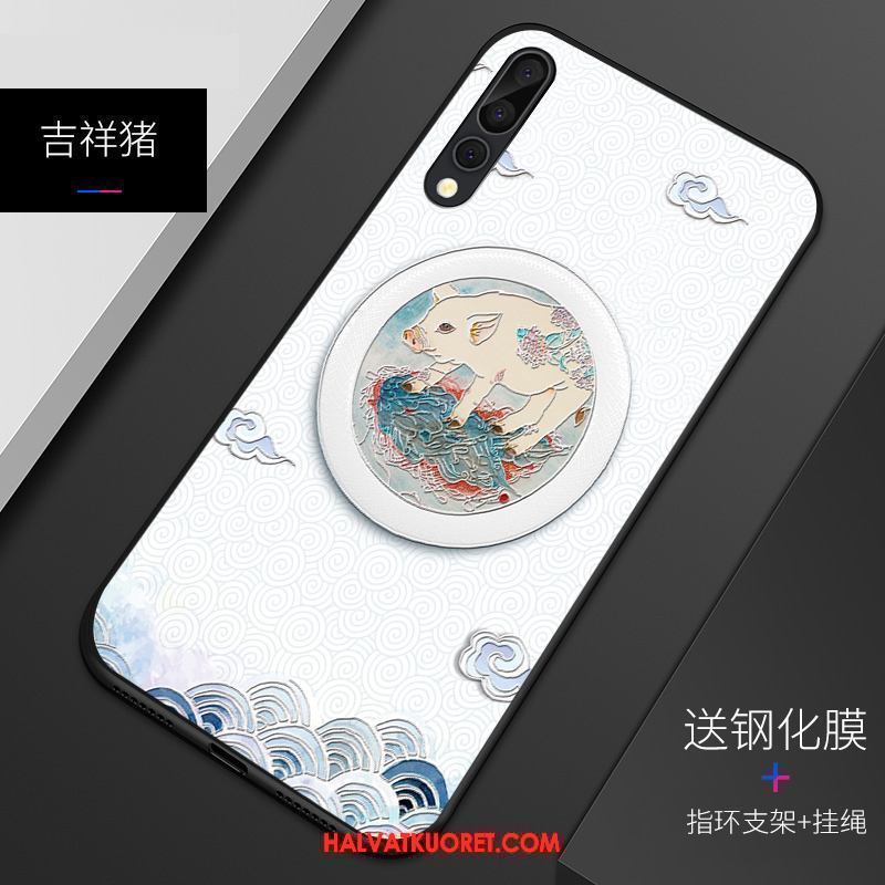 Huawei P20 Pro Kuoret Kohokuviointi Vaalean Puhelimen, Huawei P20 Pro Kuori Suojaus Pesty Suede