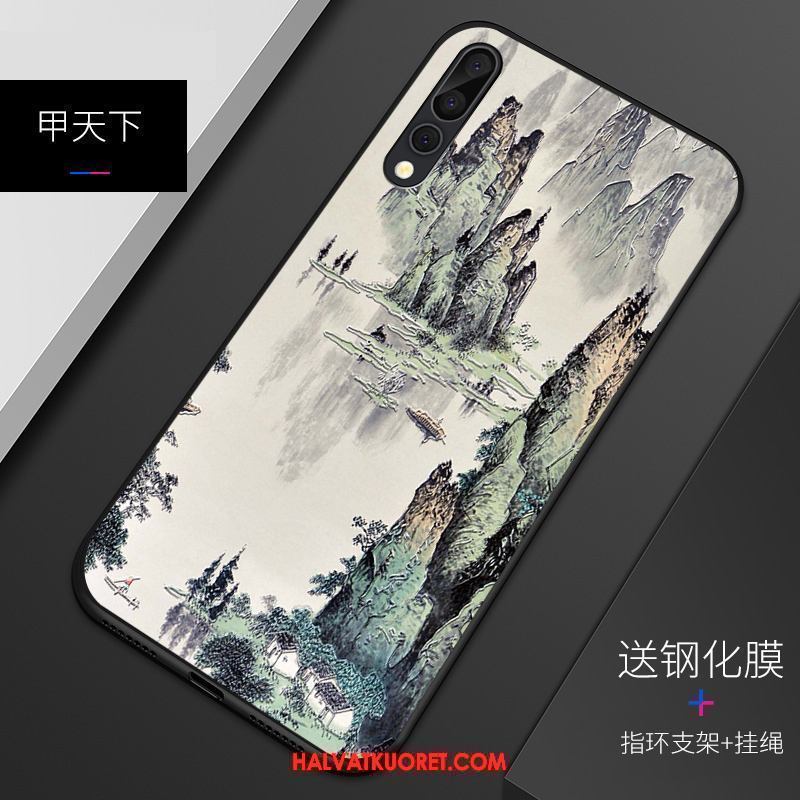 Huawei P20 Pro Kuoret Kohokuviointi Vaalean Puhelimen, Huawei P20 Pro Kuori Suojaus Pesty Suede