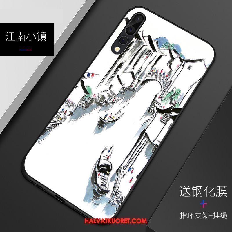 Huawei P20 Pro Kuoret Kohokuviointi Vaalean Puhelimen, Huawei P20 Pro Kuori Suojaus Pesty Suede