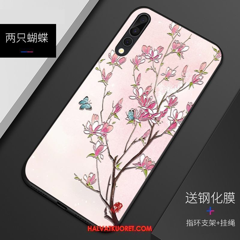 Huawei P20 Pro Kuoret Kohokuviointi Vaalean Puhelimen, Huawei P20 Pro Kuori Suojaus Pesty Suede