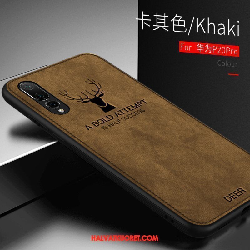 Huawei P20 Pro Kuoret Pesty Suede Ohut Puhelimen, Huawei P20 Pro Kuori Suojaus Murtumaton Braun