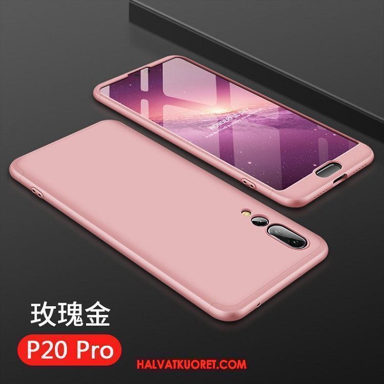 Huawei P20 Pro Kuoret Pinkki Rengas Pesty Suede, Huawei P20 Pro Kuori Karkaisu Trendi