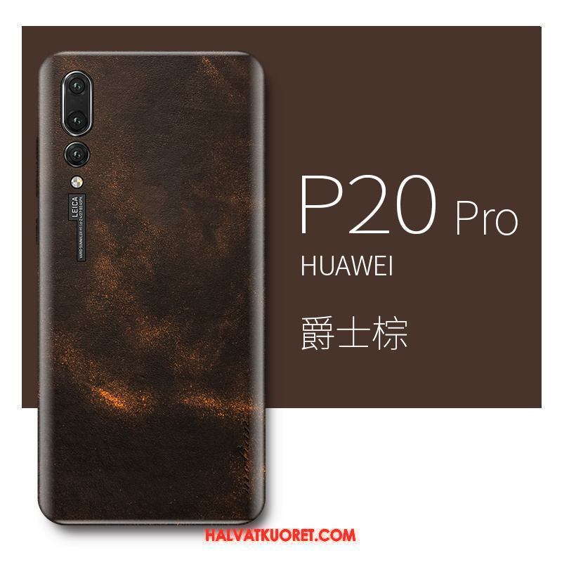 Huawei P20 Pro Kuoret Vaalean Aito Nahka, Huawei P20 Pro Kuori Persoonallisuus Murtumaton