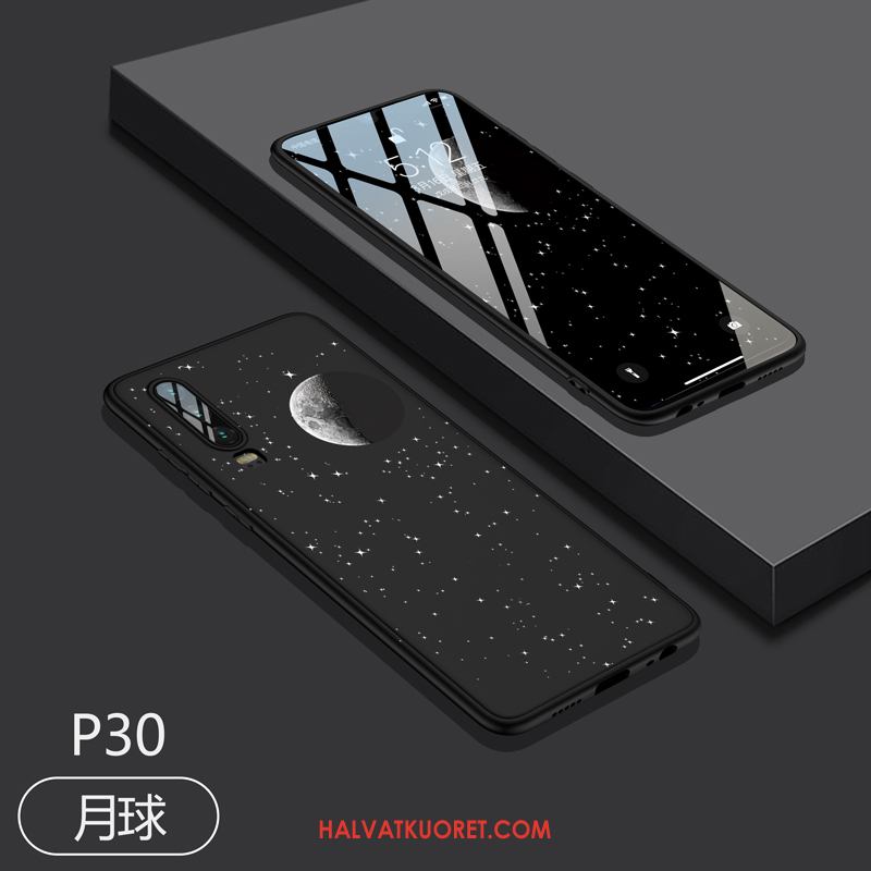 Huawei P30 Kuoret Luova Musta, Huawei P30 Kuori Ultra Silikoni