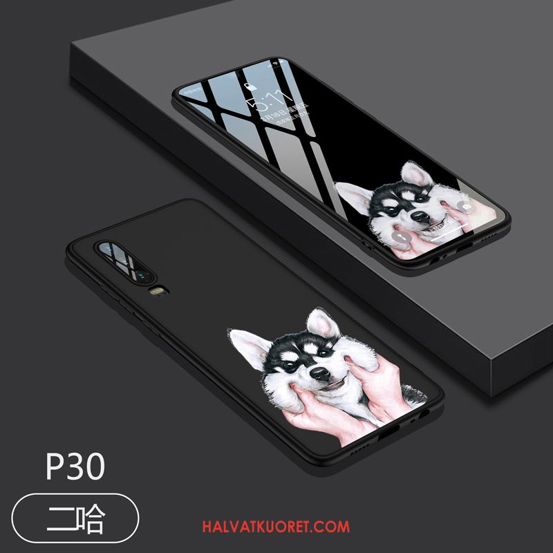 Huawei P30 Kuoret Luova Musta, Huawei P30 Kuori Ultra Silikoni