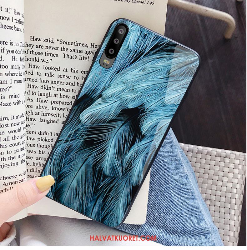 Huawei P30 Kuoret Peili Vihreä Lasi, Huawei P30 Kuori Kotelo Suojaus