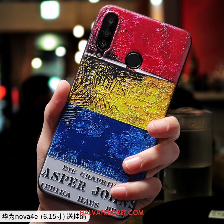 Huawei P30 Lite Kuoret Puhelimen All Inclusive Pehmeä Neste, Huawei P30 Lite Kuori Tide-brändi Pesty Suede