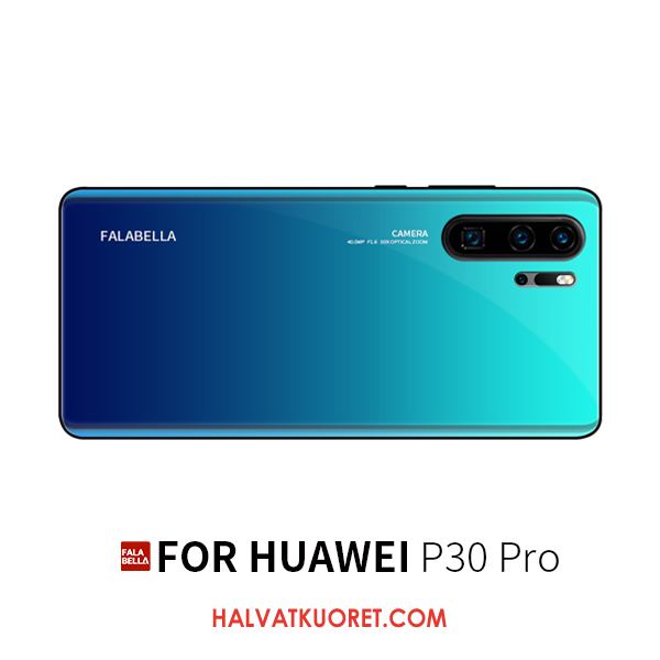 Huawei P30 Pro Kuoret Murtumaton Lasi Silikoni, Huawei P30 Pro Kuori Puhelimen Kotelo