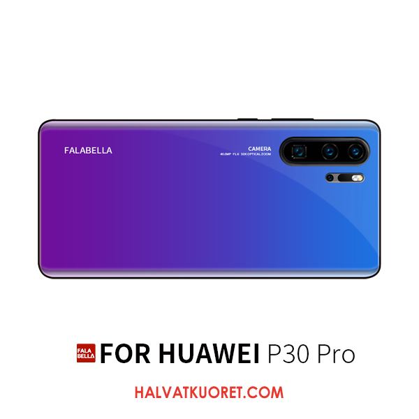 Huawei P30 Pro Kuoret Murtumaton Lasi Silikoni, Huawei P30 Pro Kuori Puhelimen Kotelo