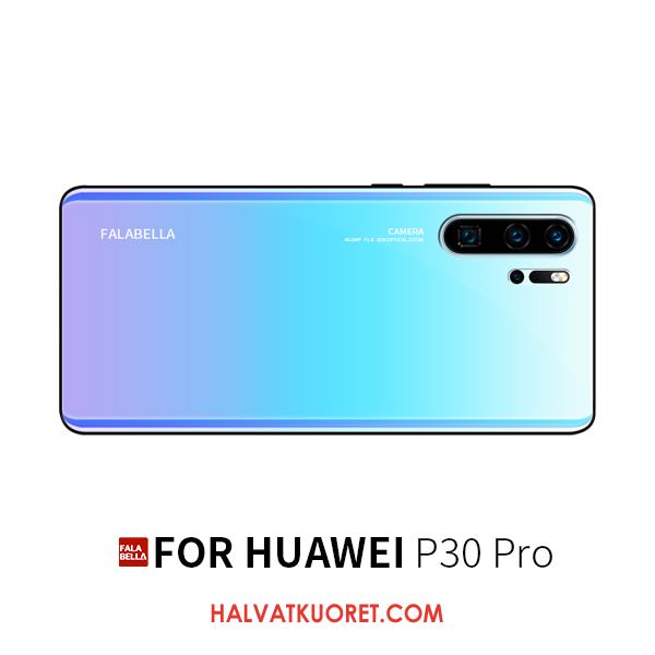 Huawei P30 Pro Kuoret Murtumaton Lasi Silikoni, Huawei P30 Pro Kuori Puhelimen Kotelo