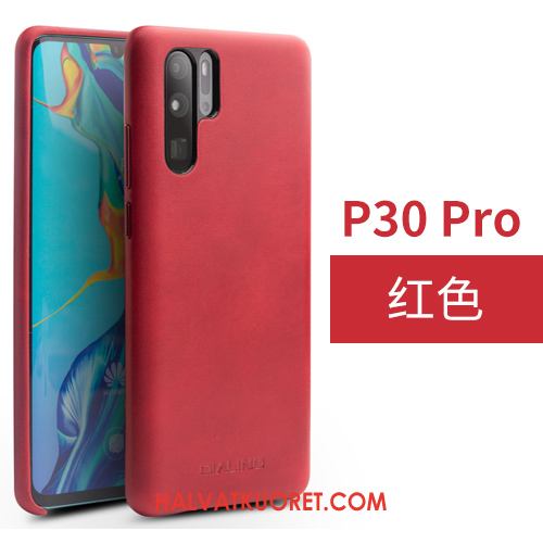 Huawei P30 Pro Kuoret Nahkakotelo Takakansi Vaalean, Huawei P30 Pro Kuori Puhelimen Yksinkertainen Braun