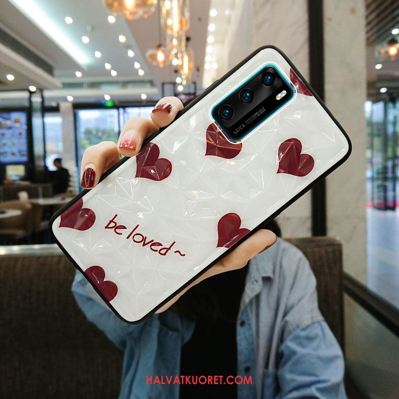 Huawei P40 Kuoret Luova All Inclusive Pesty Suede, Huawei P40 Kuori Ihana Net Red