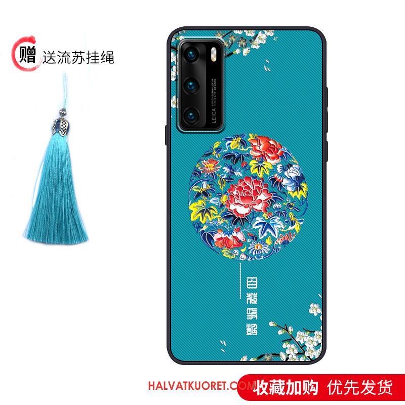 Huawei P40 Kuoret Murtumaton Vuosikerta Pesty Suede, Huawei P40 Kuori All Inclusive Ohut