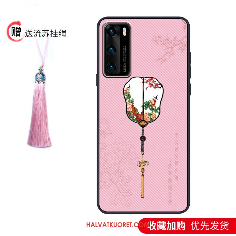 Huawei P40 Kuoret Murtumaton Vuosikerta Pesty Suede, Huawei P40 Kuori All Inclusive Ohut