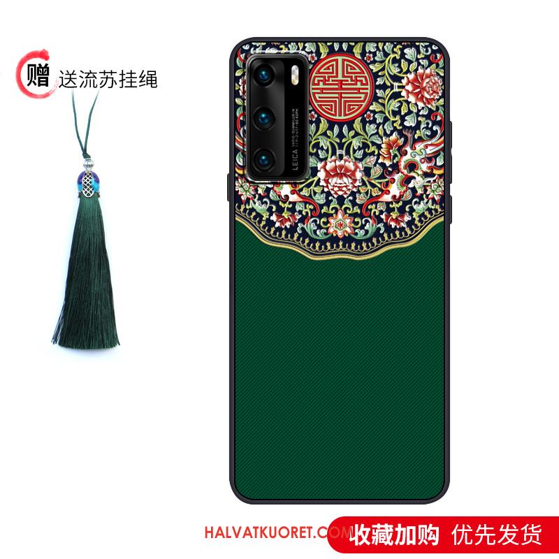 Huawei P40 Kuoret Murtumaton Vuosikerta Pesty Suede, Huawei P40 Kuori All Inclusive Ohut