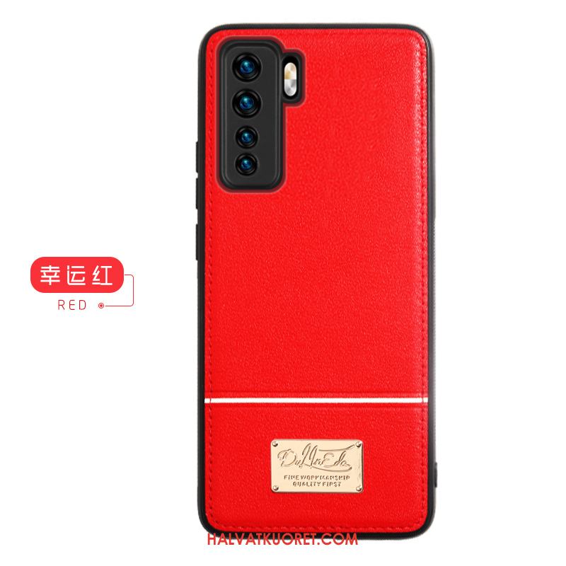 Huawei P40 Lite 5g Kuoret Kortti Aito Nahka All Inclusive, Huawei P40 Lite 5g Kuori Auto Murtumaton