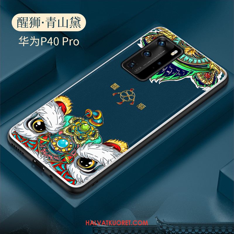 Huawei P40 Pro Kuoret All Inclusive Nahka Suojaus, Huawei P40 Pro Kuori Trendi Murtumaton