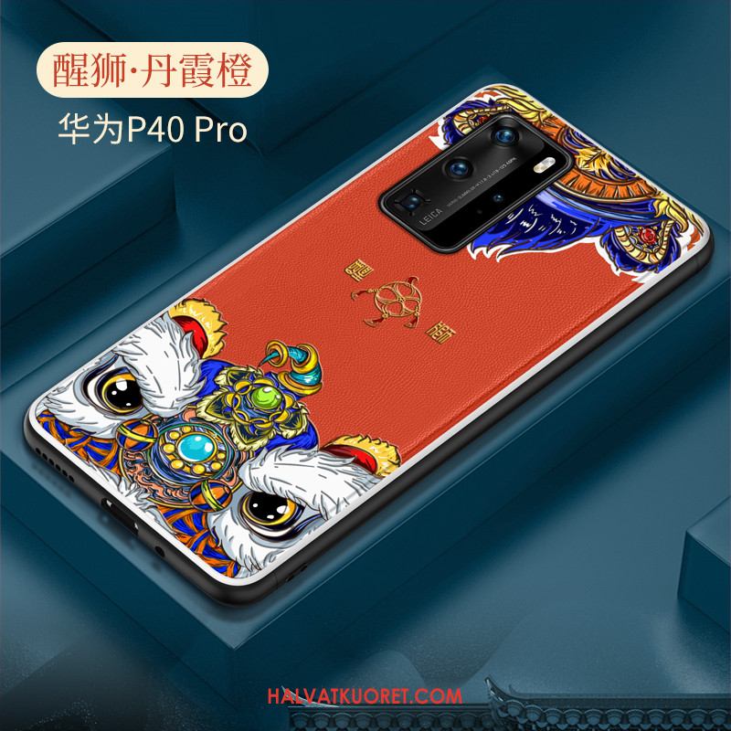 Huawei P40 Pro Kuoret All Inclusive Nahka Suojaus, Huawei P40 Pro Kuori Trendi Murtumaton