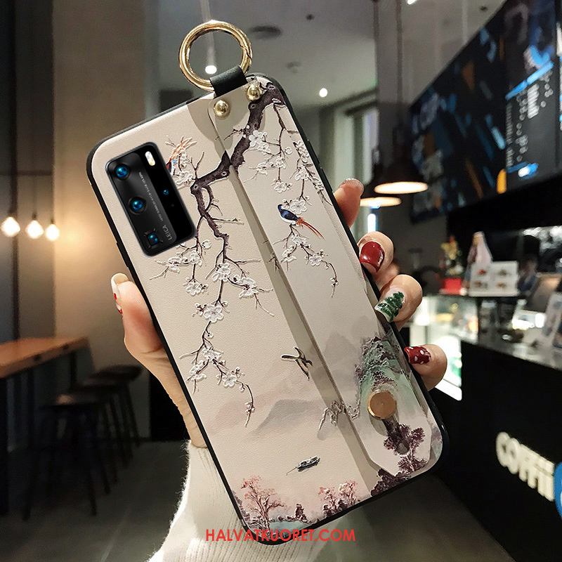 Huawei P40 Pro Kuoret All Inclusive Suojaus Kohokuviointi, Huawei P40 Pro Kuori Sininen