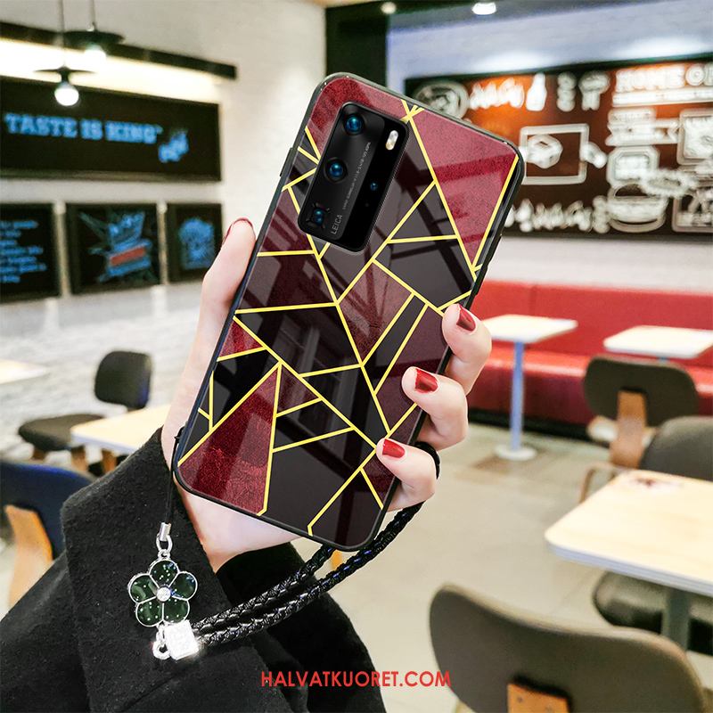 Huawei P40 Pro Kuoret Net Red Geometria Kotelo, Huawei P40 Pro Kuori Murtumaton Puhelimen