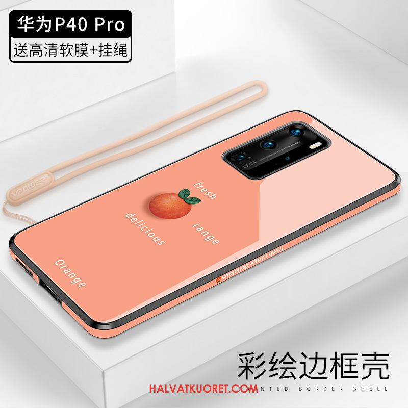 Huawei P40 Pro Kuoret Suojaus Oranssi Trendi, Huawei P40 Pro Kuori Kotelo Net Red