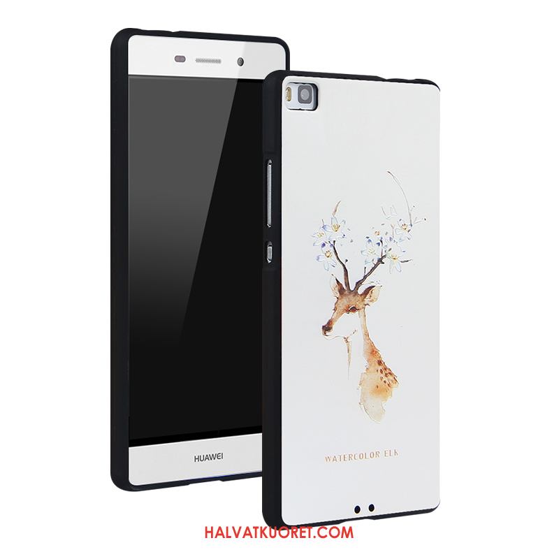 Huawei P8 Kuoret Kotelo All Inclusive Silikoni, Huawei P8 Kuori Valkoinen Puhelimen