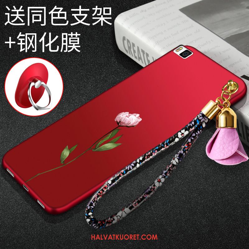 Huawei P8 Kuoret Punainen Trendi Pesty Suede, Huawei P8 Kuori Korkea Suojaus