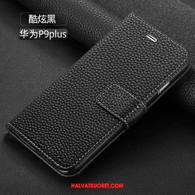 Huawei P9 Plus Kuoret Murtumaton Musta, Huawei P9 Plus Kuori Suojaus Nahkakotelo