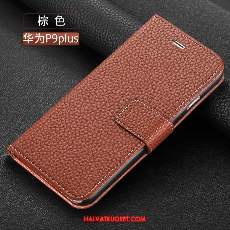 Huawei P9 Plus Kuoret Murtumaton Musta, Huawei P9 Plus Kuori Suojaus Nahkakotelo