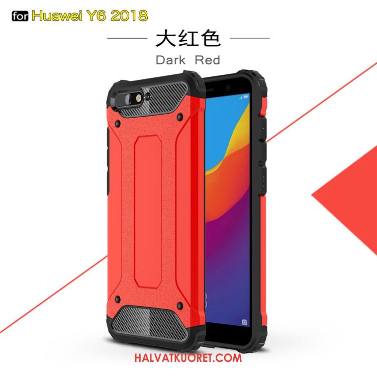 Huawei Y6 2018 Kuoret All Inclusive Murtumaton Suojaus, Huawei Y6 2018 Kuori Harmaa Lisävarusteet