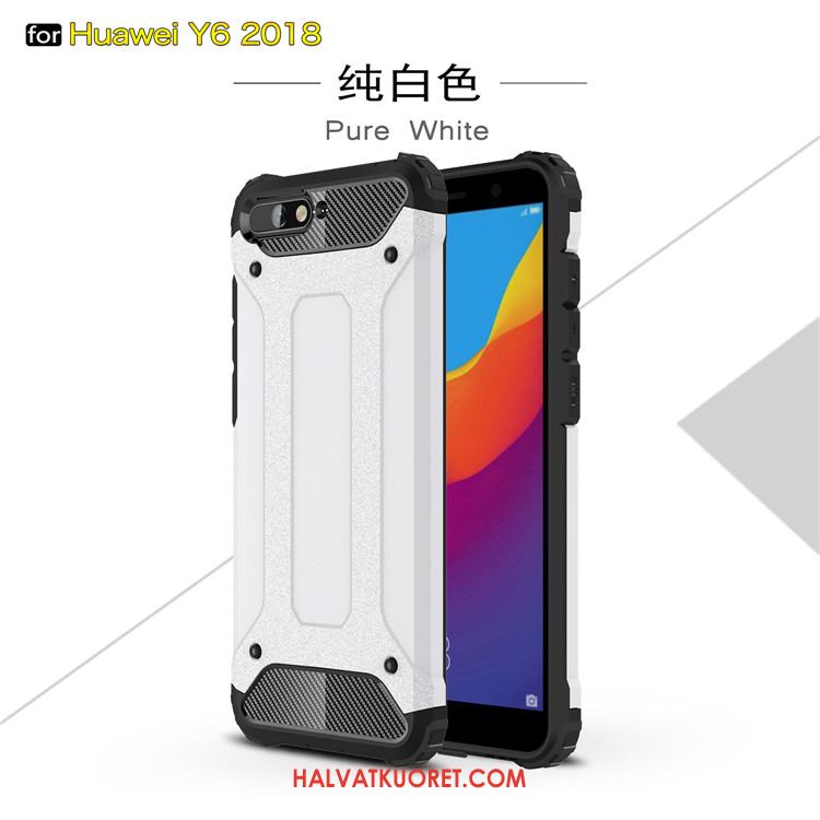 Huawei Y6 2018 Kuoret All Inclusive Murtumaton Suojaus, Huawei Y6 2018 Kuori Harmaa Lisävarusteet