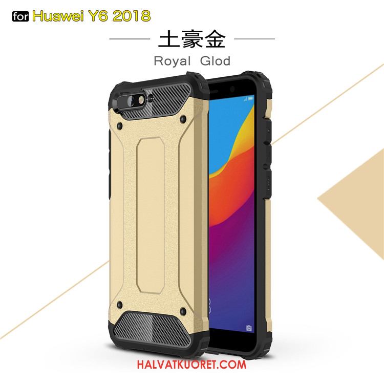 Huawei Y6 2018 Kuoret All Inclusive Murtumaton Suojaus, Huawei Y6 2018 Kuori Harmaa Lisävarusteet