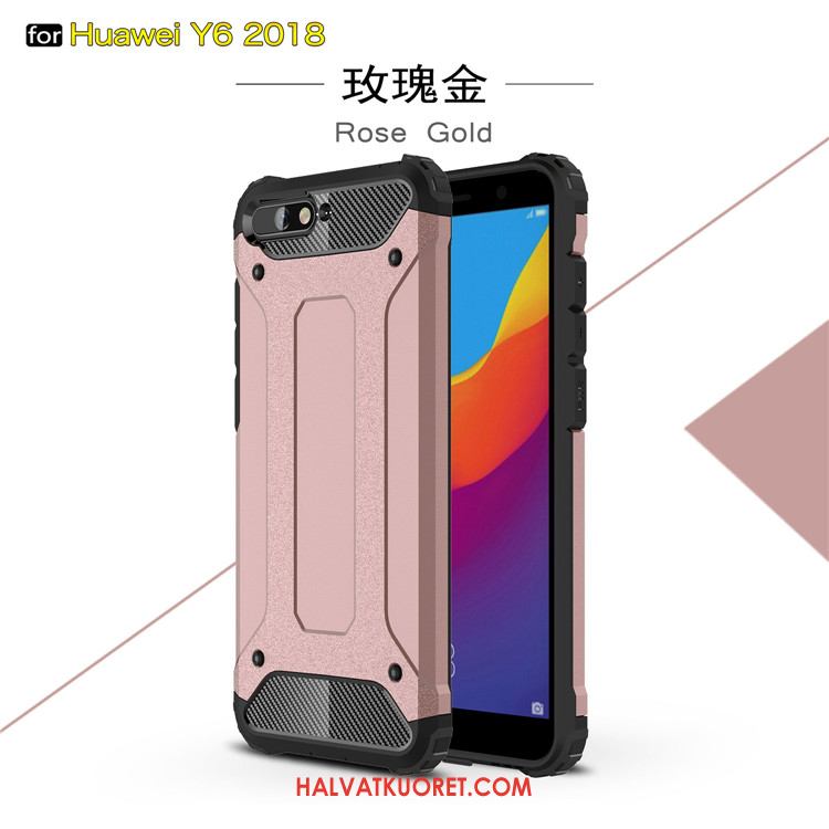 Huawei Y6 2018 Kuoret All Inclusive Murtumaton Suojaus, Huawei Y6 2018 Kuori Harmaa Lisävarusteet