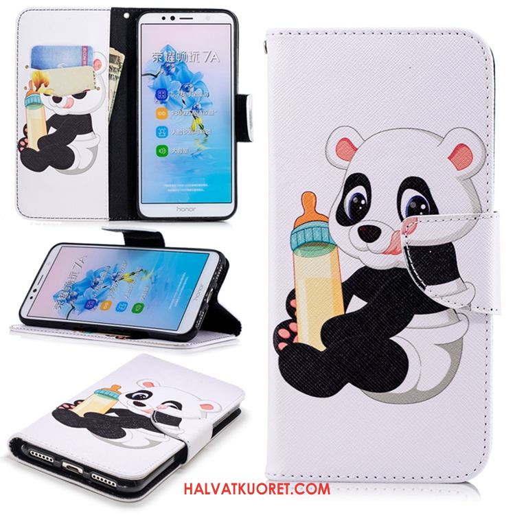 Huawei Y6 2018 Kuoret All Inclusive Musta Murtumaton, Huawei Y6 2018 Kuori Nahkakotelo Puhelimen