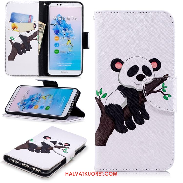 Huawei Y6 2018 Kuoret All Inclusive Musta Murtumaton, Huawei Y6 2018 Kuori Nahkakotelo Puhelimen