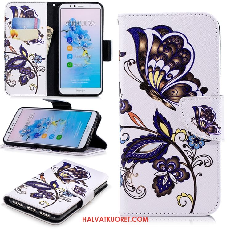 Huawei Y6 2018 Kuoret All Inclusive Musta Murtumaton, Huawei Y6 2018 Kuori Nahkakotelo Puhelimen