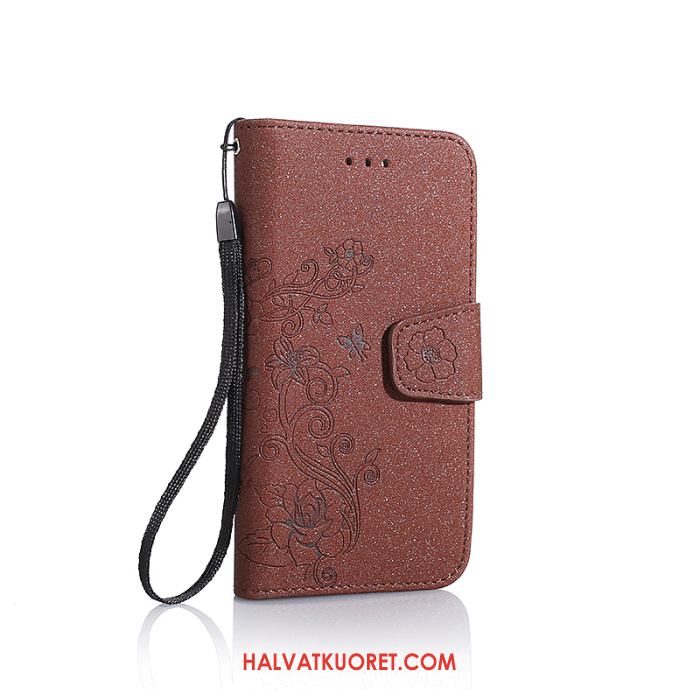 Huawei Y6 2018 Kuoret Luova Pesty Suede Nahkakotelo, Huawei Y6 2018 Kuori Puhelimen Trendi