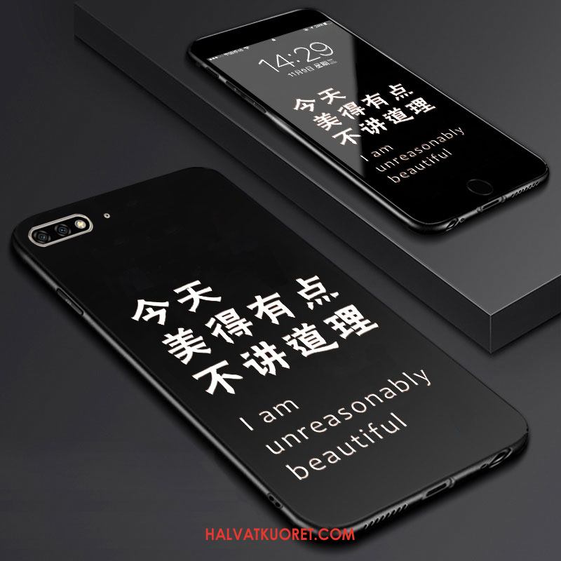 Huawei Y6 2018 Kuoret Näytönsuojus Musta Puhelimen, Huawei Y6 2018 Kuori Taide
