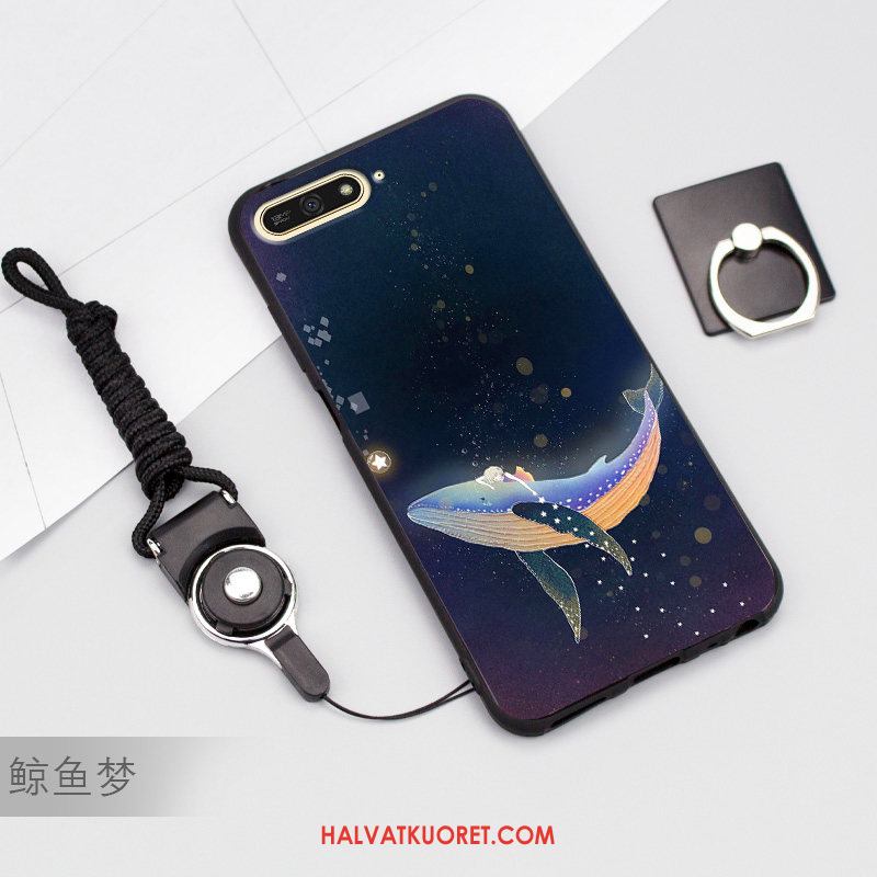 Huawei Y6 2018 Kuoret Silikoni Suojaus Punainen, Huawei Y6 2018 Kuori Kotelo