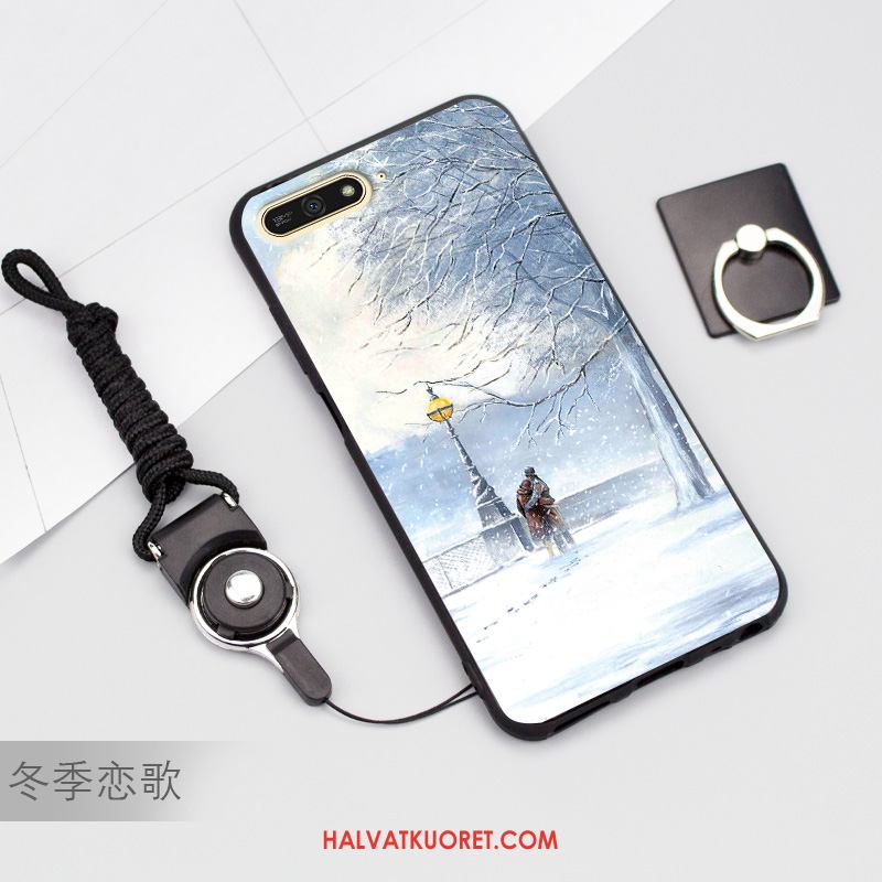 Huawei Y6 2018 Kuoret Silikoni Suojaus Punainen, Huawei Y6 2018 Kuori Kotelo