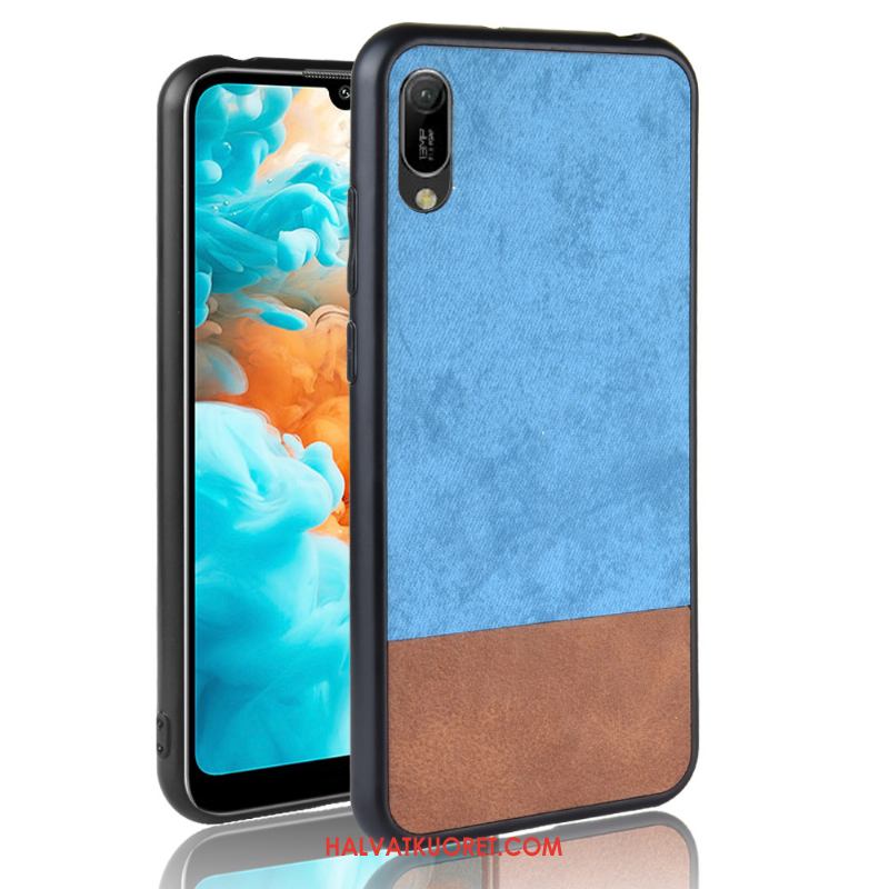 Huawei Y6 2019 Kuoret All Inclusive Murtumaton Pesty Suede, Huawei Y6 2019 Kuori Suojaus Puhelimen