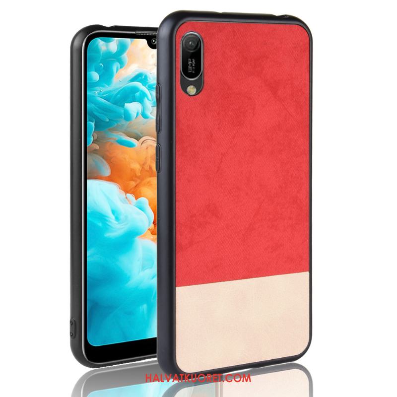 Huawei Y6 2019 Kuoret All Inclusive Murtumaton Pesty Suede, Huawei Y6 2019 Kuori Suojaus Puhelimen