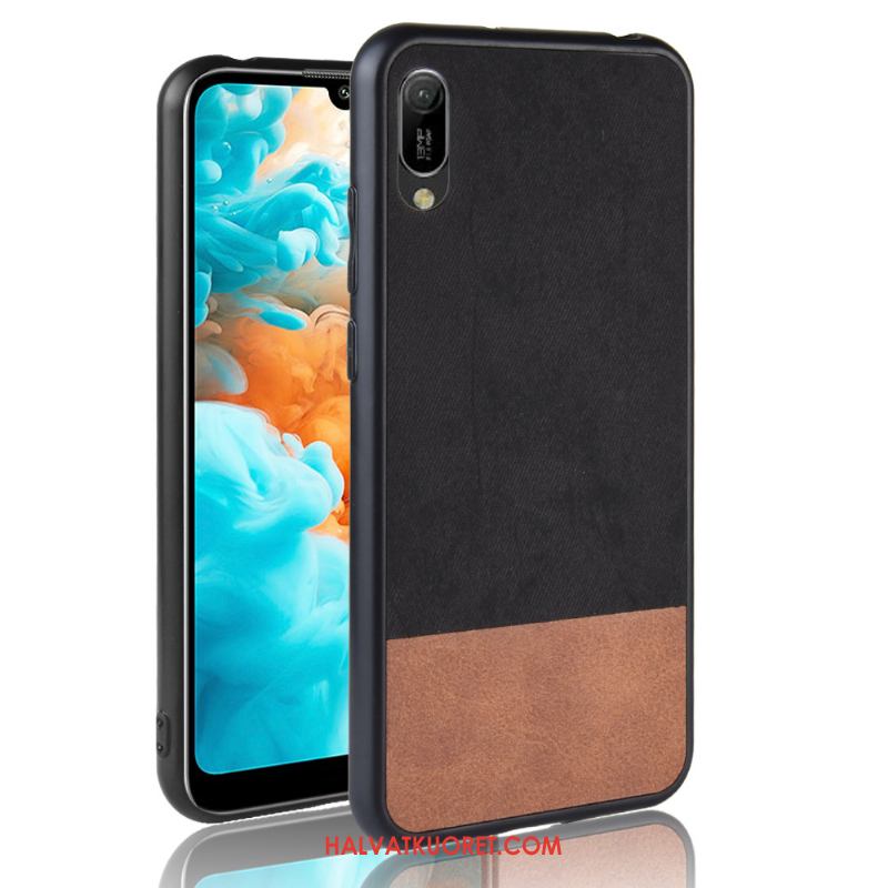 Huawei Y6 2019 Kuoret All Inclusive Murtumaton Pesty Suede, Huawei Y6 2019 Kuori Suojaus Puhelimen