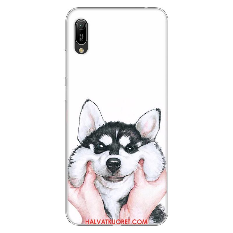 Huawei Y6 2019 Kuoret Jauhe Pehmeä Neste Murtumaton, Huawei Y6 2019 Kuori Silikoni Suojaus