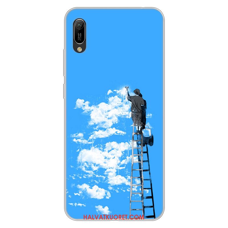 Huawei Y6 2019 Kuoret Jauhe Pehmeä Neste Murtumaton, Huawei Y6 2019 Kuori Silikoni Suojaus